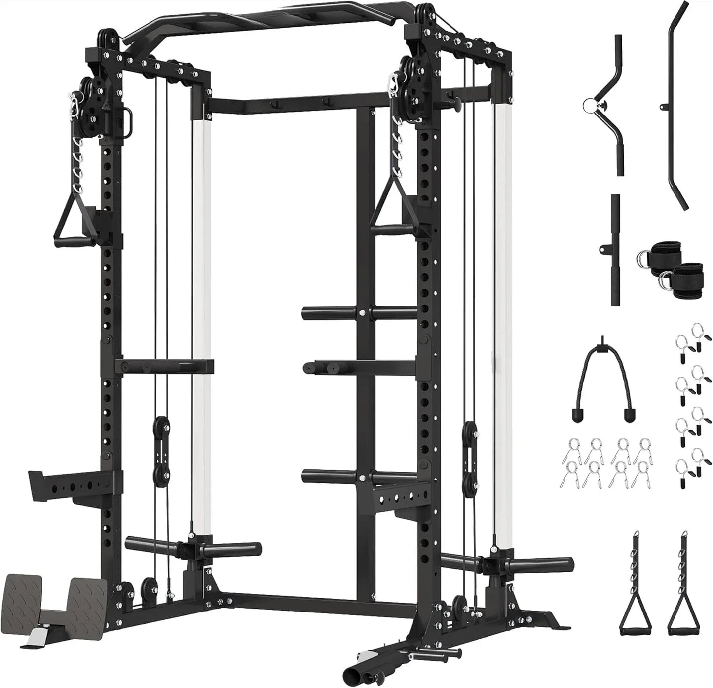Multi-Function Squat Rack w/ Cable Crossover