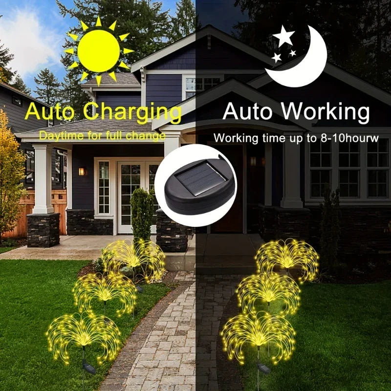 Garden LED Solar Fireworks Lights