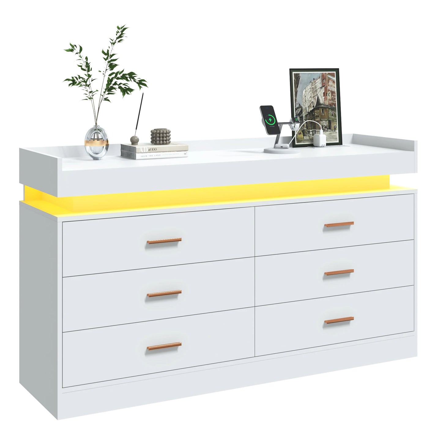 Modern Chest Drawers with LED Light for the Bedroom