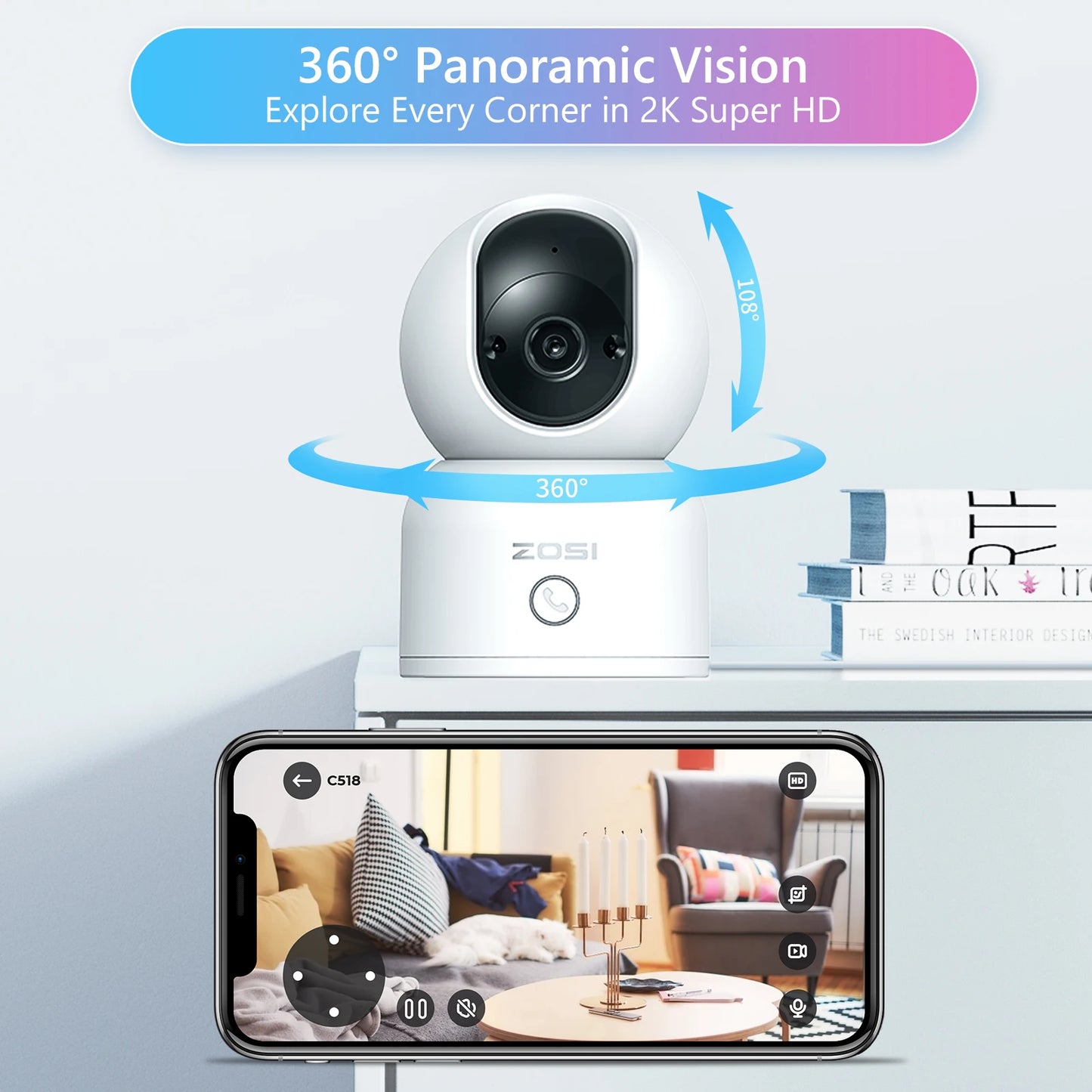 Indoor Pan/Tilt Smart Security Camera