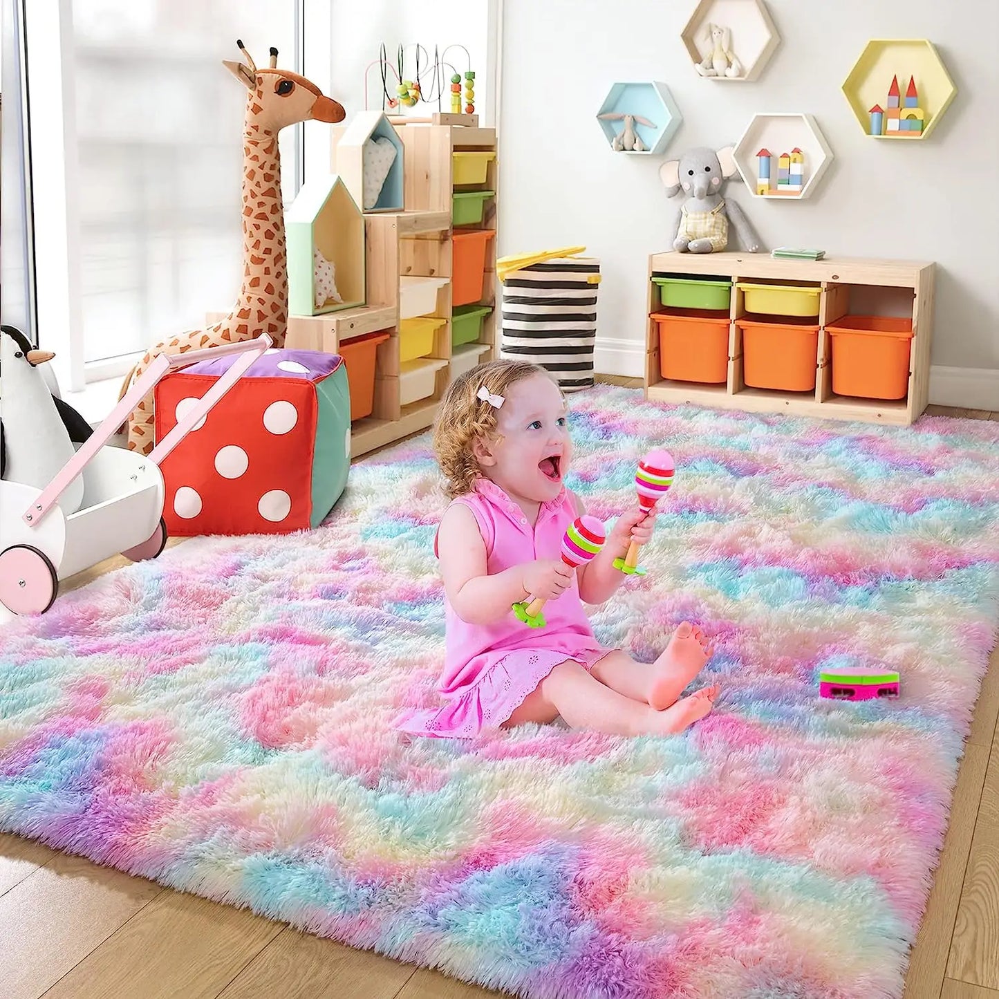 Fluffy Rugs Non Slip Rugs for Hardwood Floors Room Decor