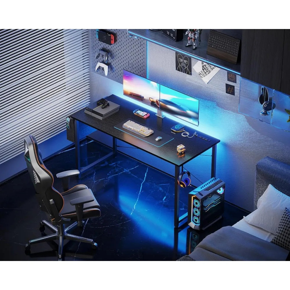 Small Desk with Power Outlets and USB Port