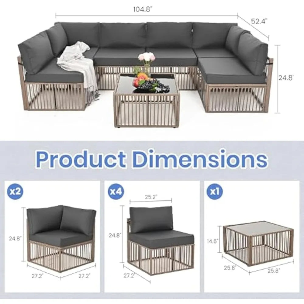 All-Weather PE Rattan Patio Conversation Set