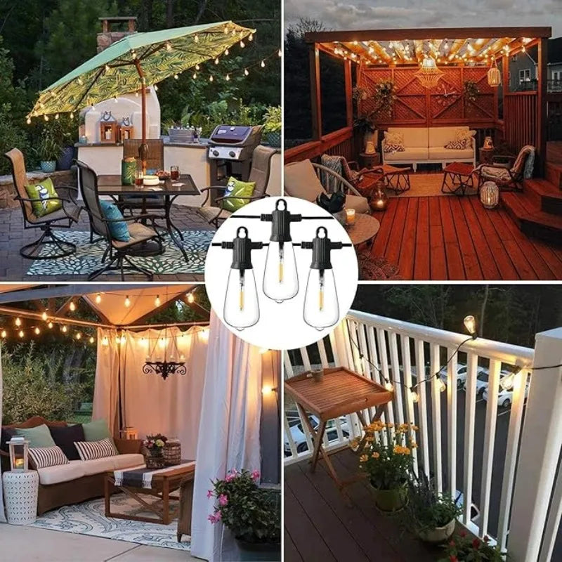 Patio String Lights Waterproof