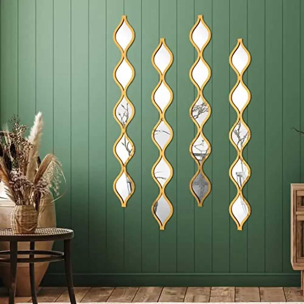 Vintage Teardrop Mirror Wall Art Bohemian Style