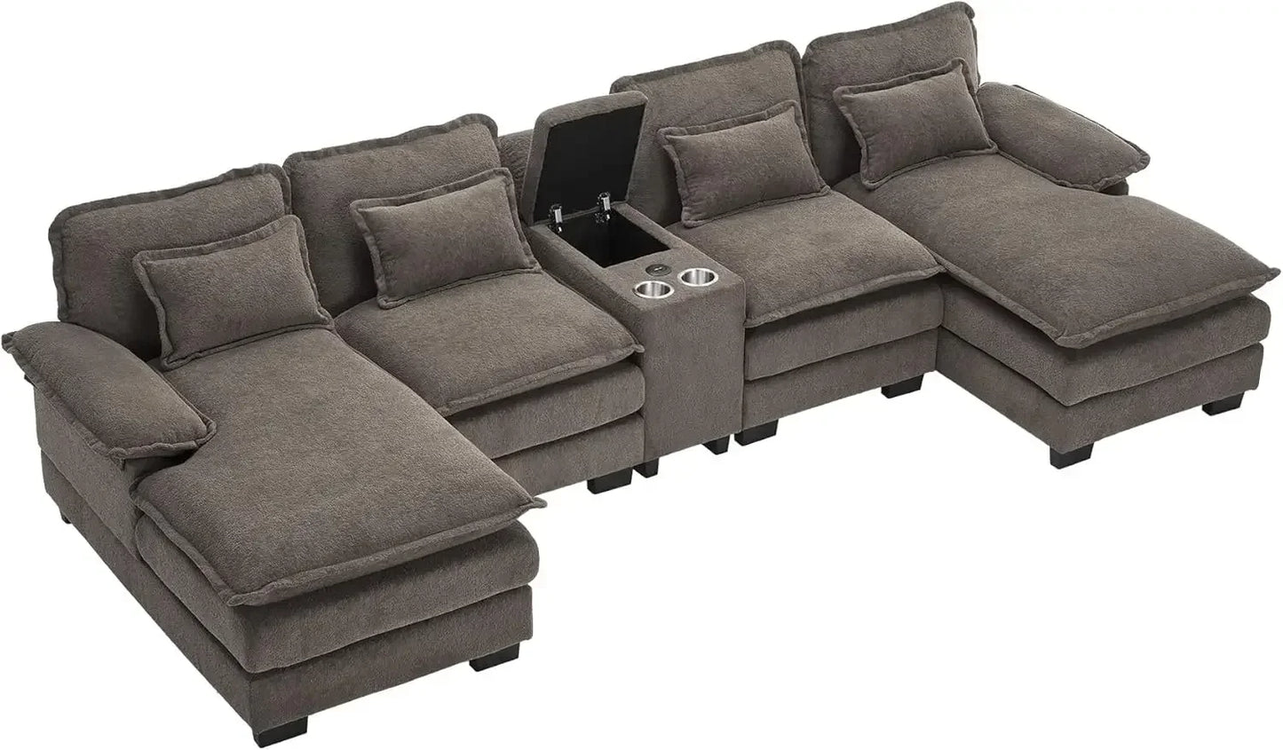 Modern Upholstered Large Modular Sofa