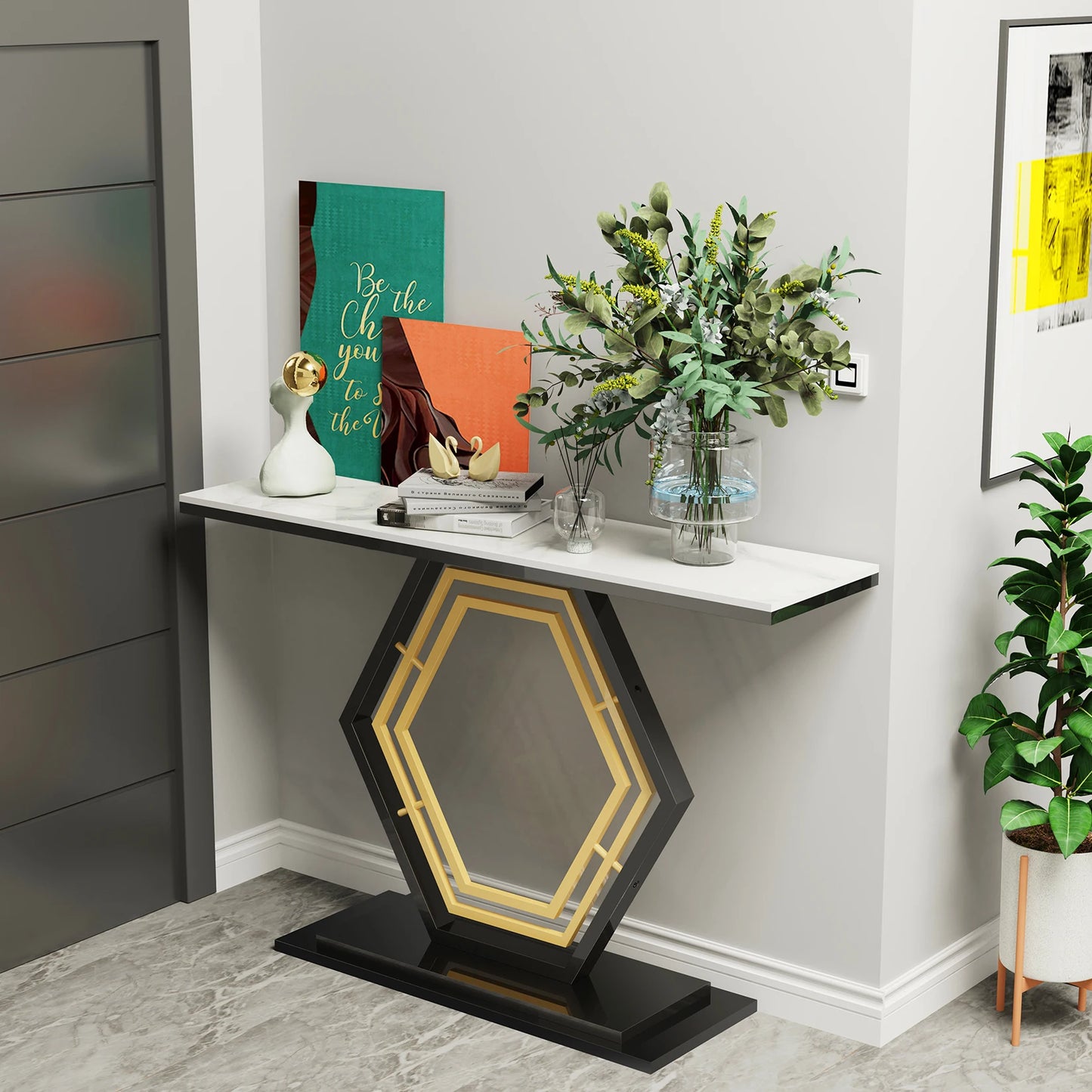 Couch Centered Stone Table Top
