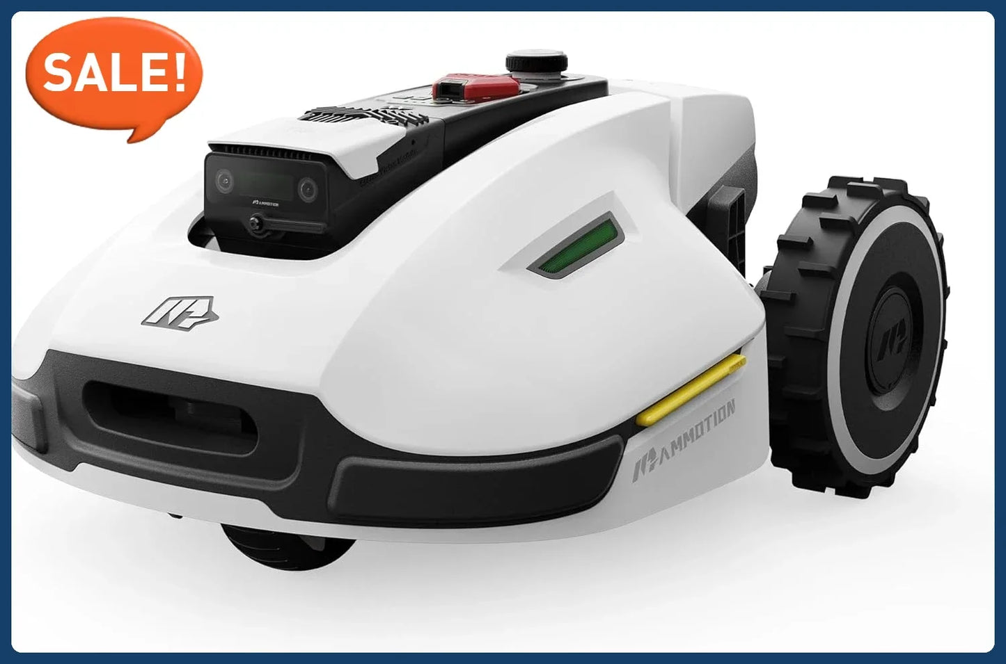 Robot Lawn Mower - Ultrasense AI Vision & RTK Antenna