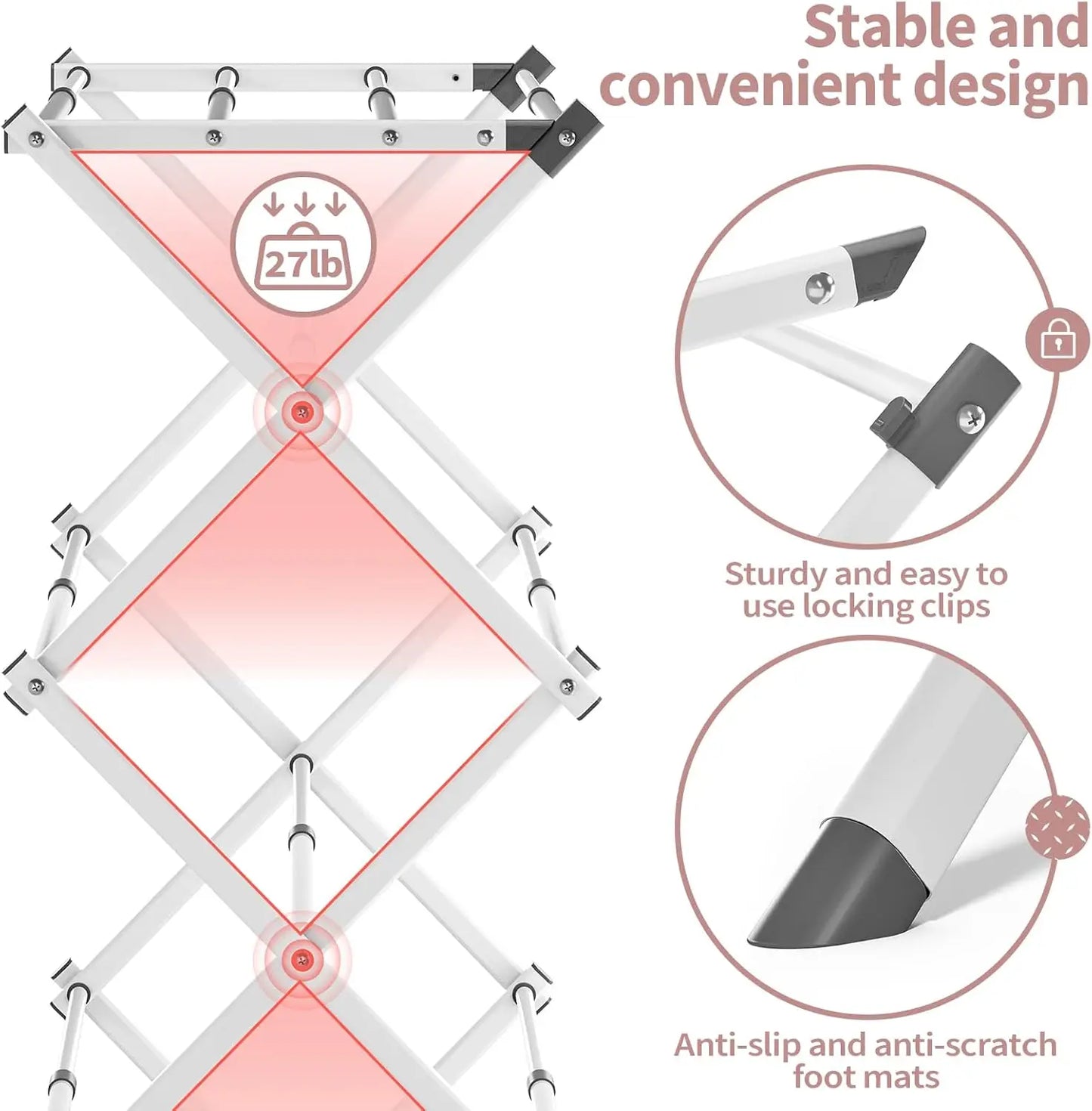 3-Tier Expandable Metal Drying Rack