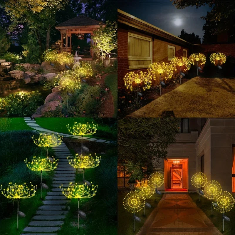 Garden LED Solar Fireworks Lights