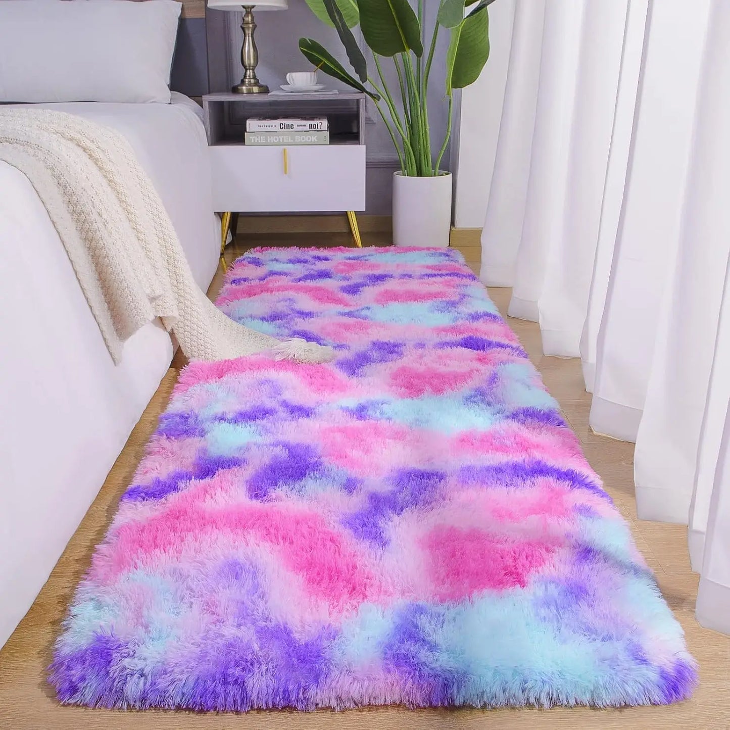 Bedroom Fluffy Fuzzy Runner Soft Rugs