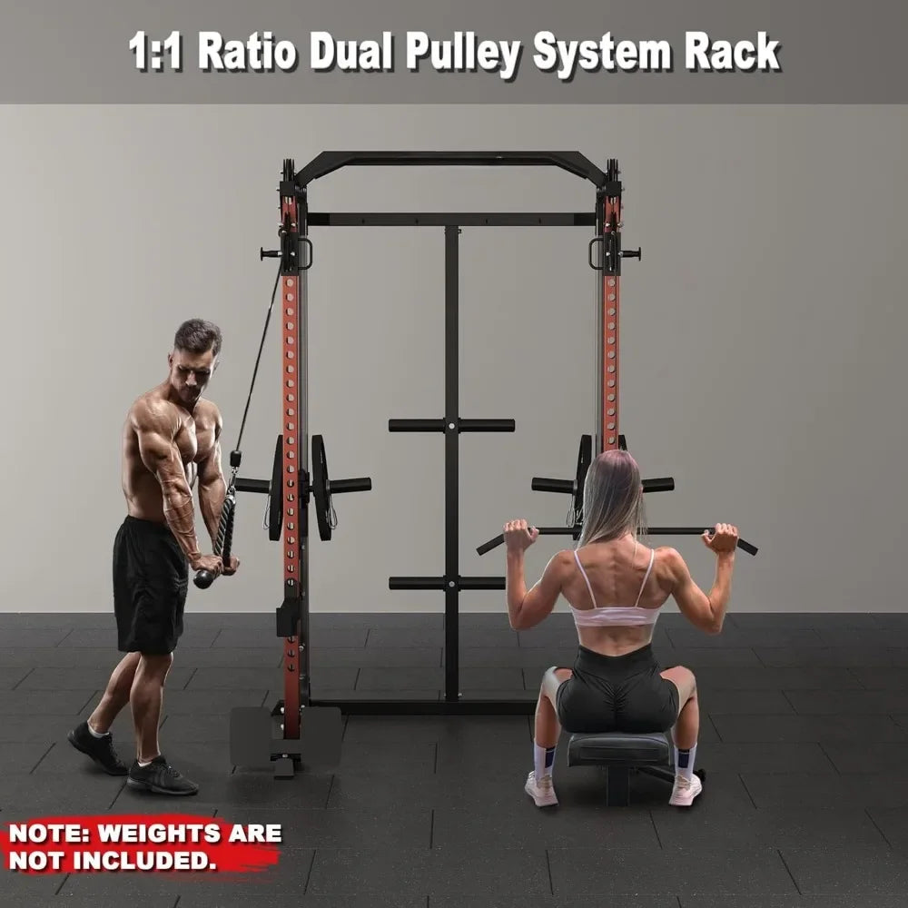 Multi-Function Squat Rack w/ Cable Crossover