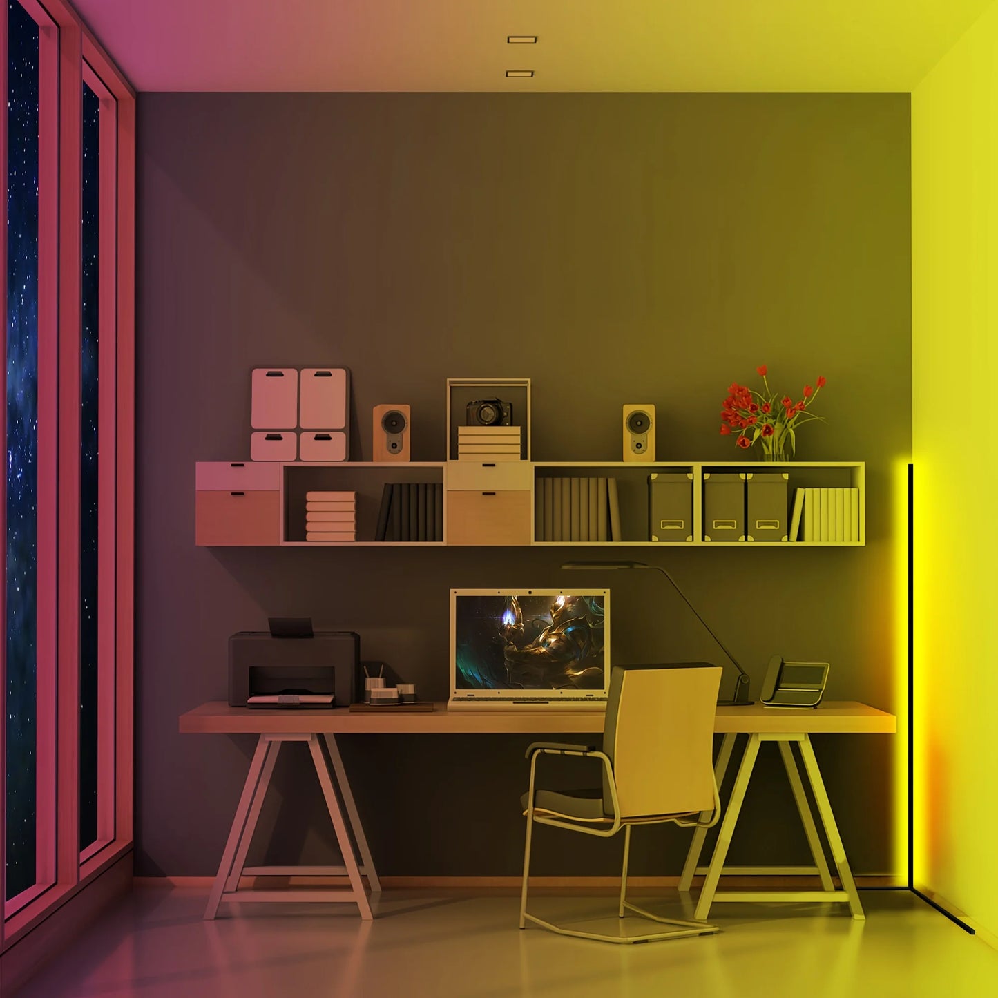 Corner Floor LED Lamp