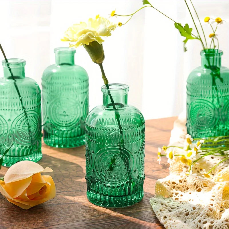 Vintage Clear Glass Bud Vases