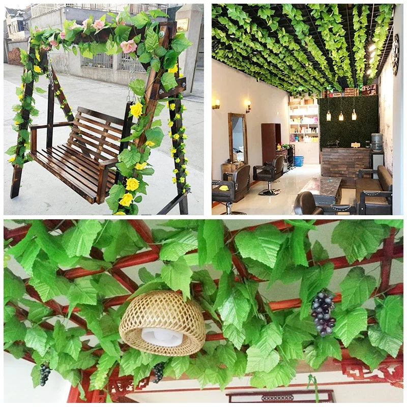 Artificial Green Silk Ivy Hanging Vines