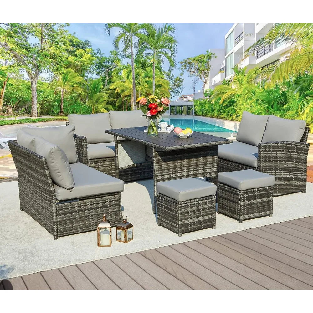 Patio Furniture Set with Dining Table & Chair