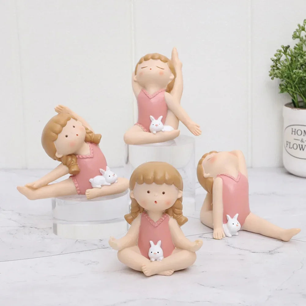 Girl Bedroom Decor - Bunny Girl Figurines Statue
