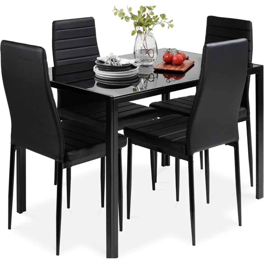 5-Piece Glass Dining Set