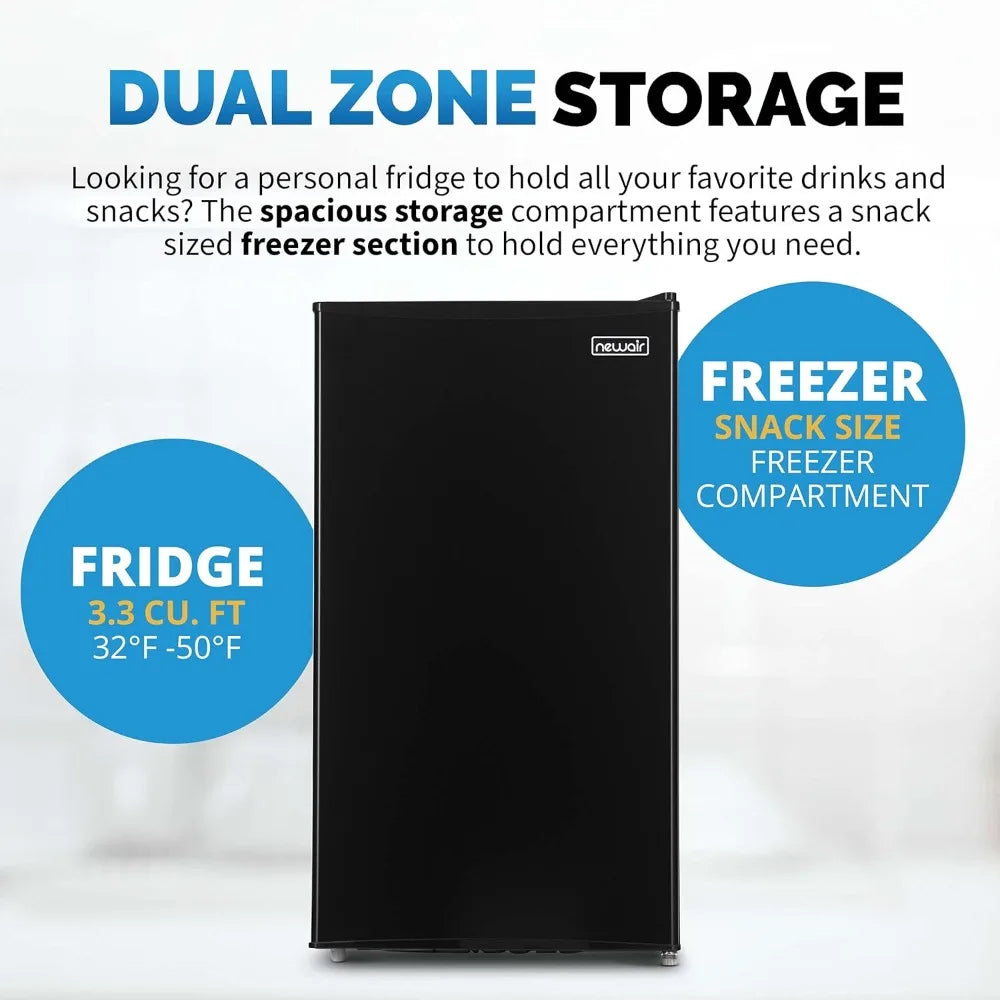 Compact Mini Fridge with Chiller Compartment