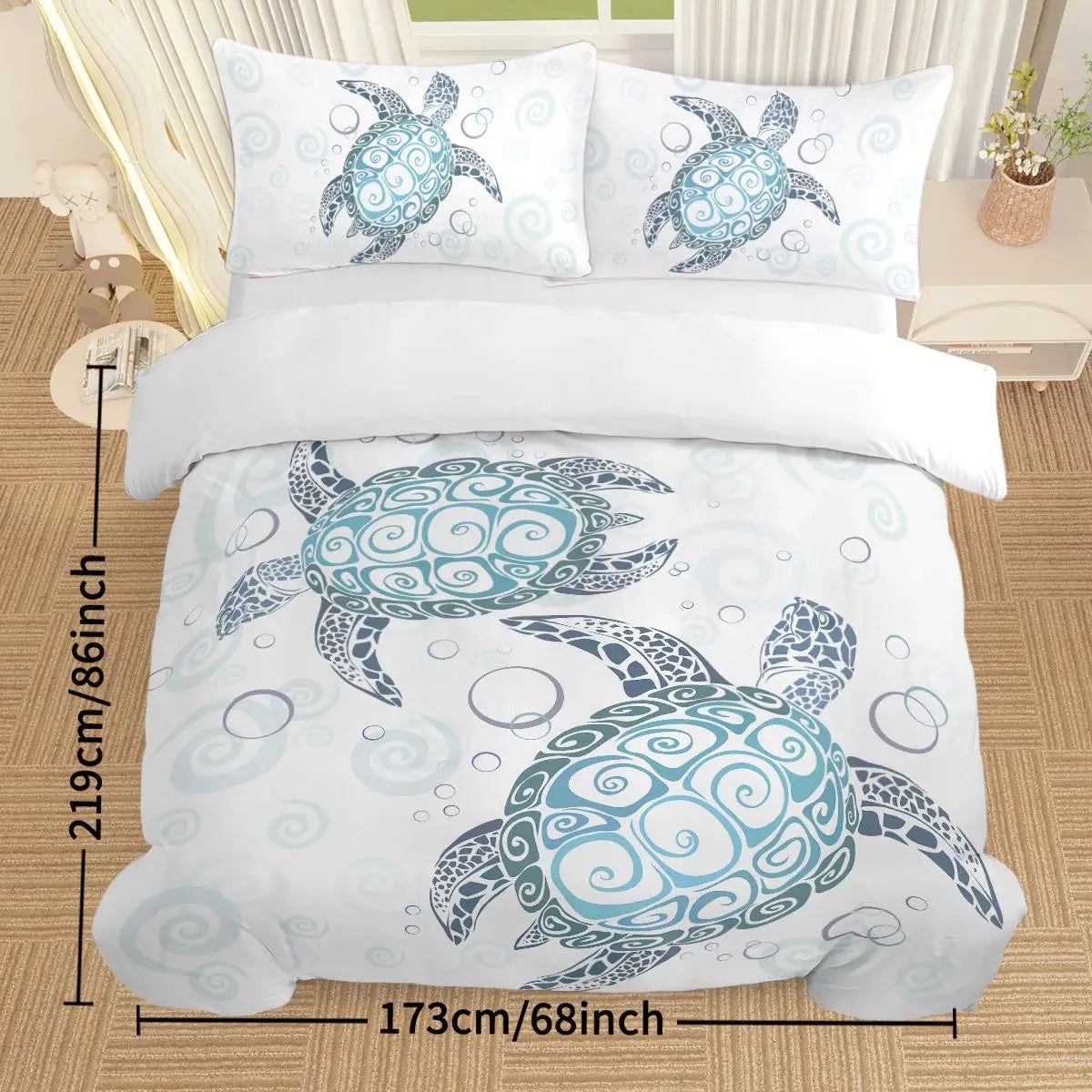 Aqua Teal Sea Bedding Set