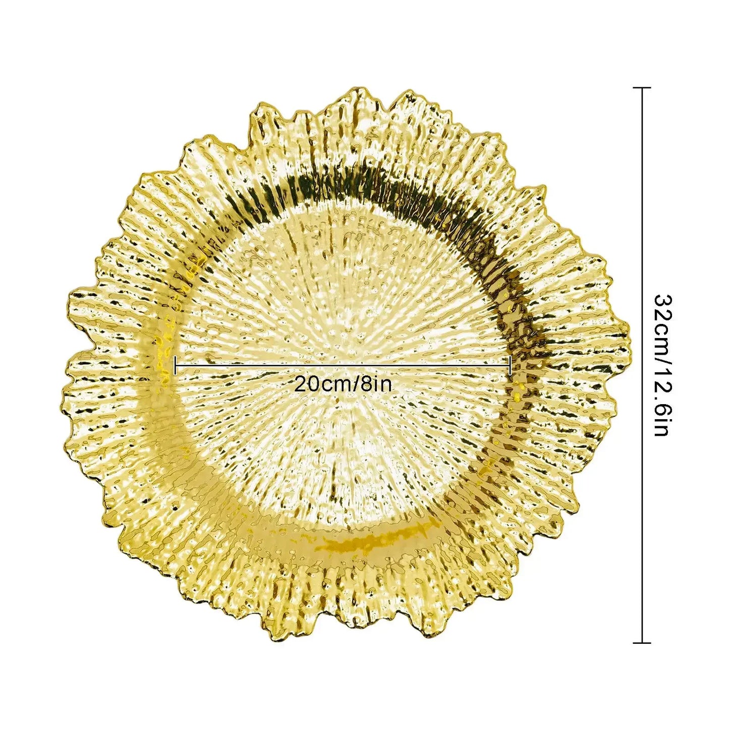 Gold Chargers PP Plate Decoration Set