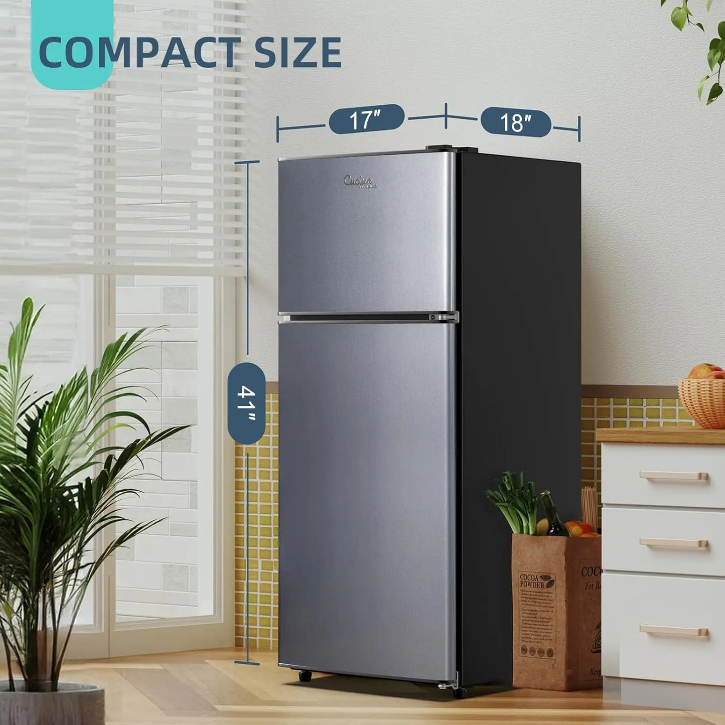 Small Refrigerator with Freezer - Energy-Efficient