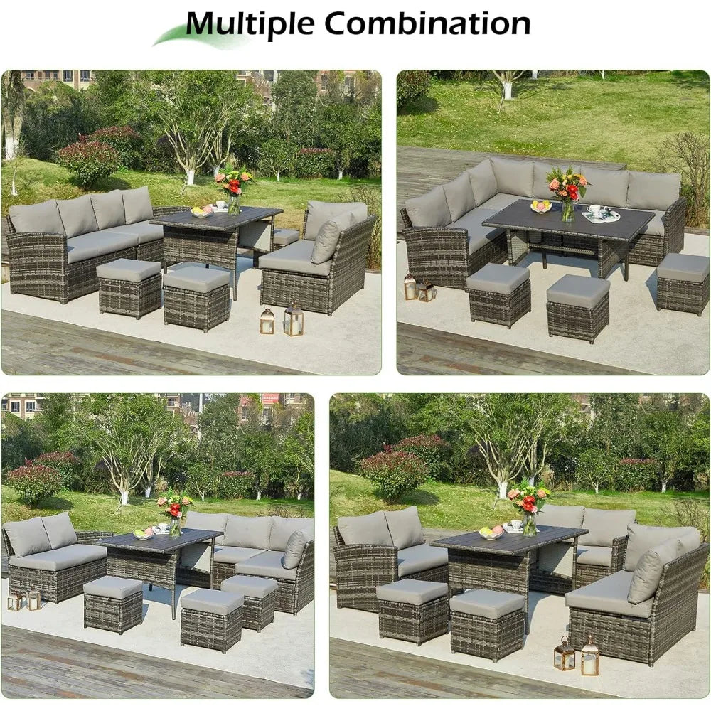 Patio Furniture Set with Dining Table & Chair