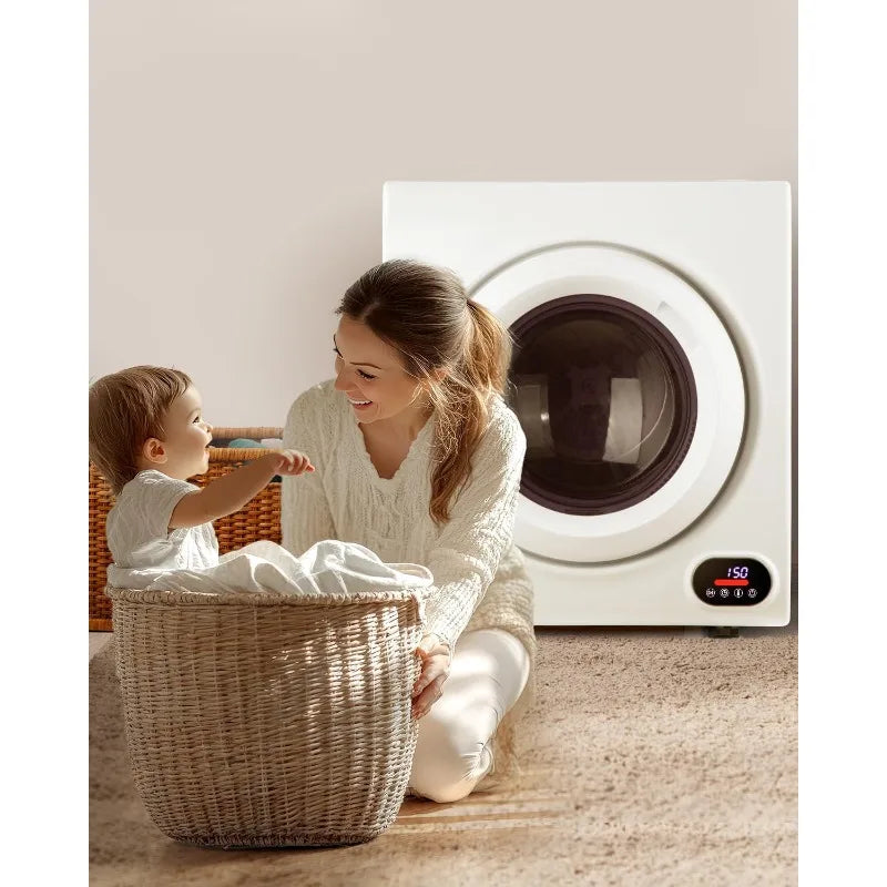 Portable Clothes Dryer with Stainless Steel Tub, Front Load Tumble
