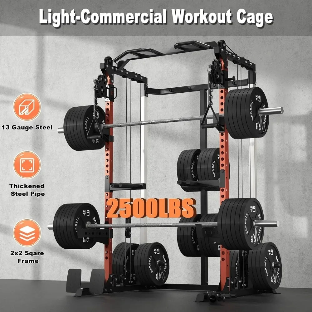 Multi-Function Squat Rack w/ Cable Crossover