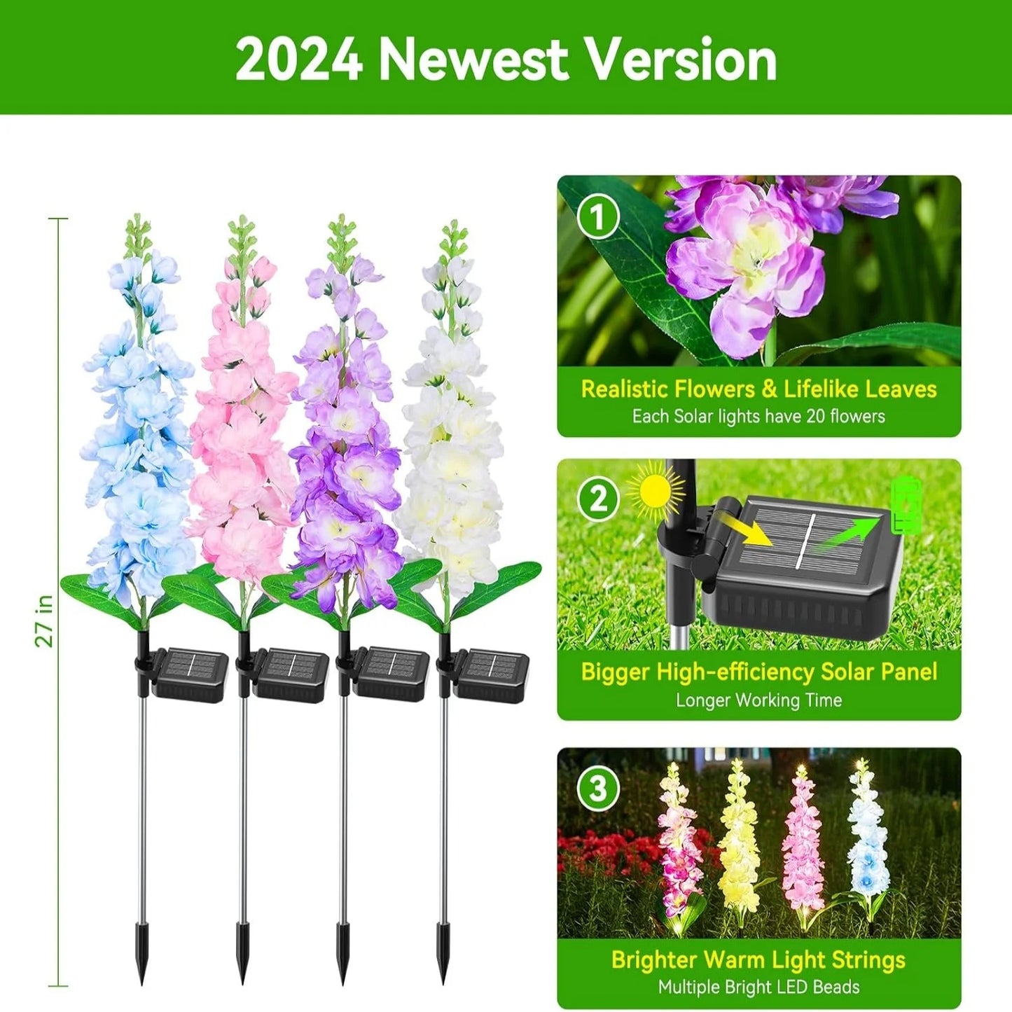 Outdoor Solar Flower Garden Lights