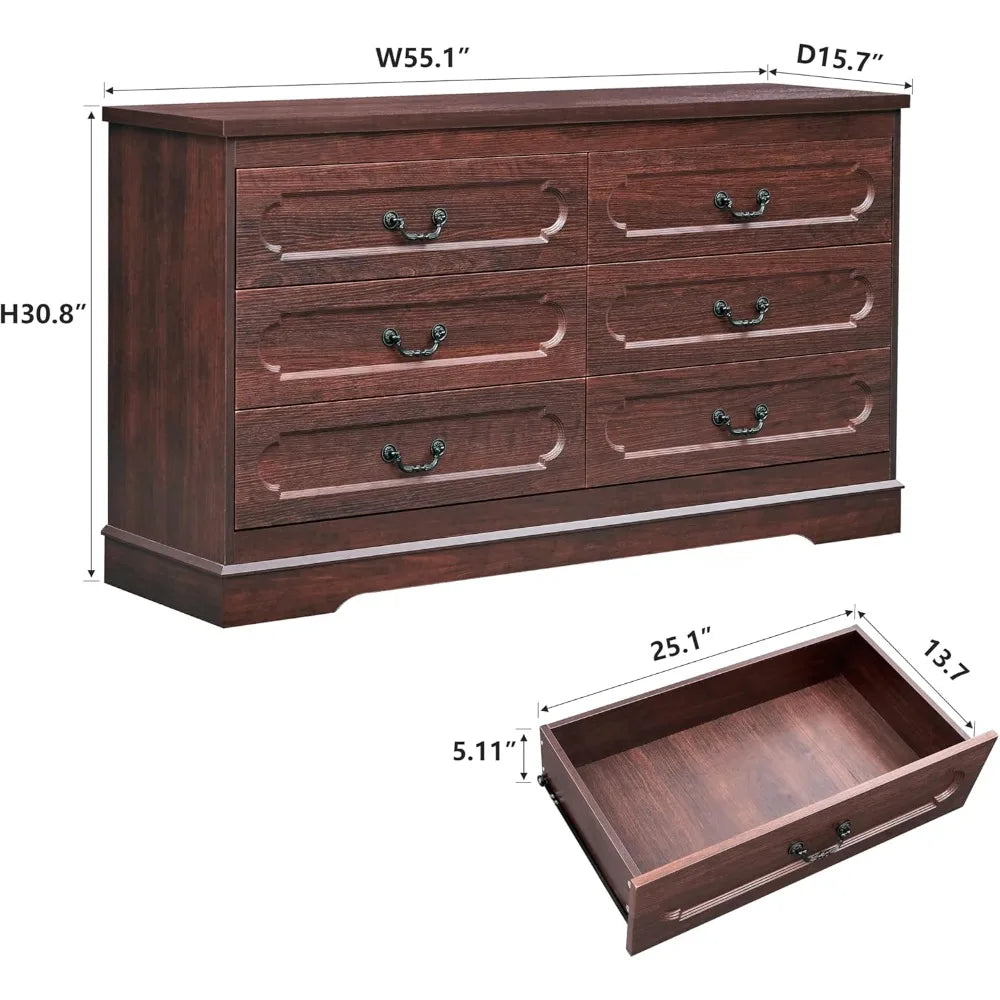 Farmhouse Cherry Wood Dresser