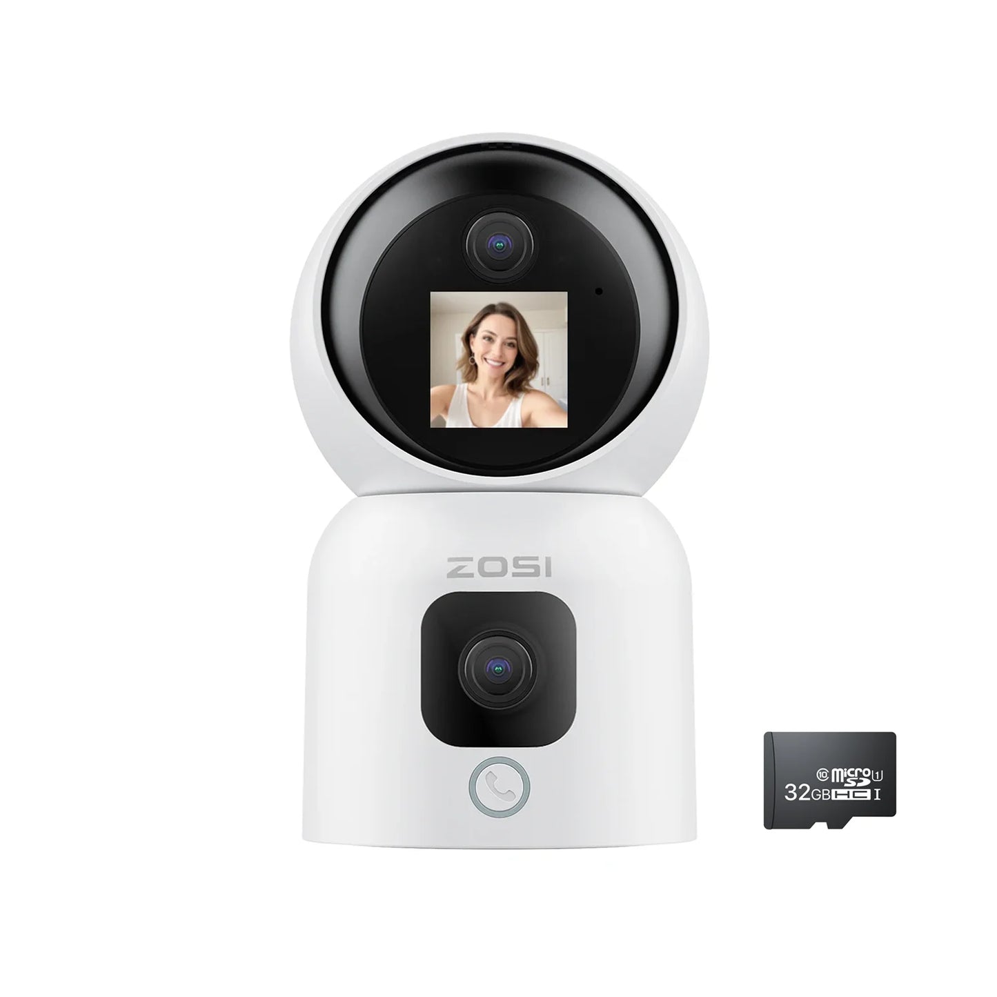 Dual-Lens Indoor Security Camera