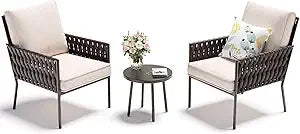 Outdoor Patio Furniture Set with High Backrest
