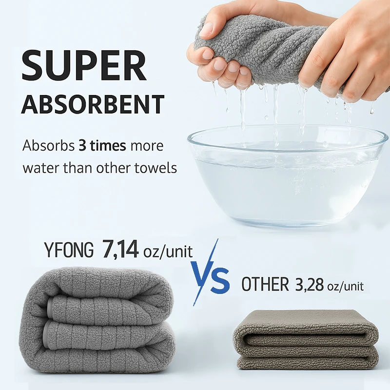 4pcs/Set Towels Bamboo Fiber