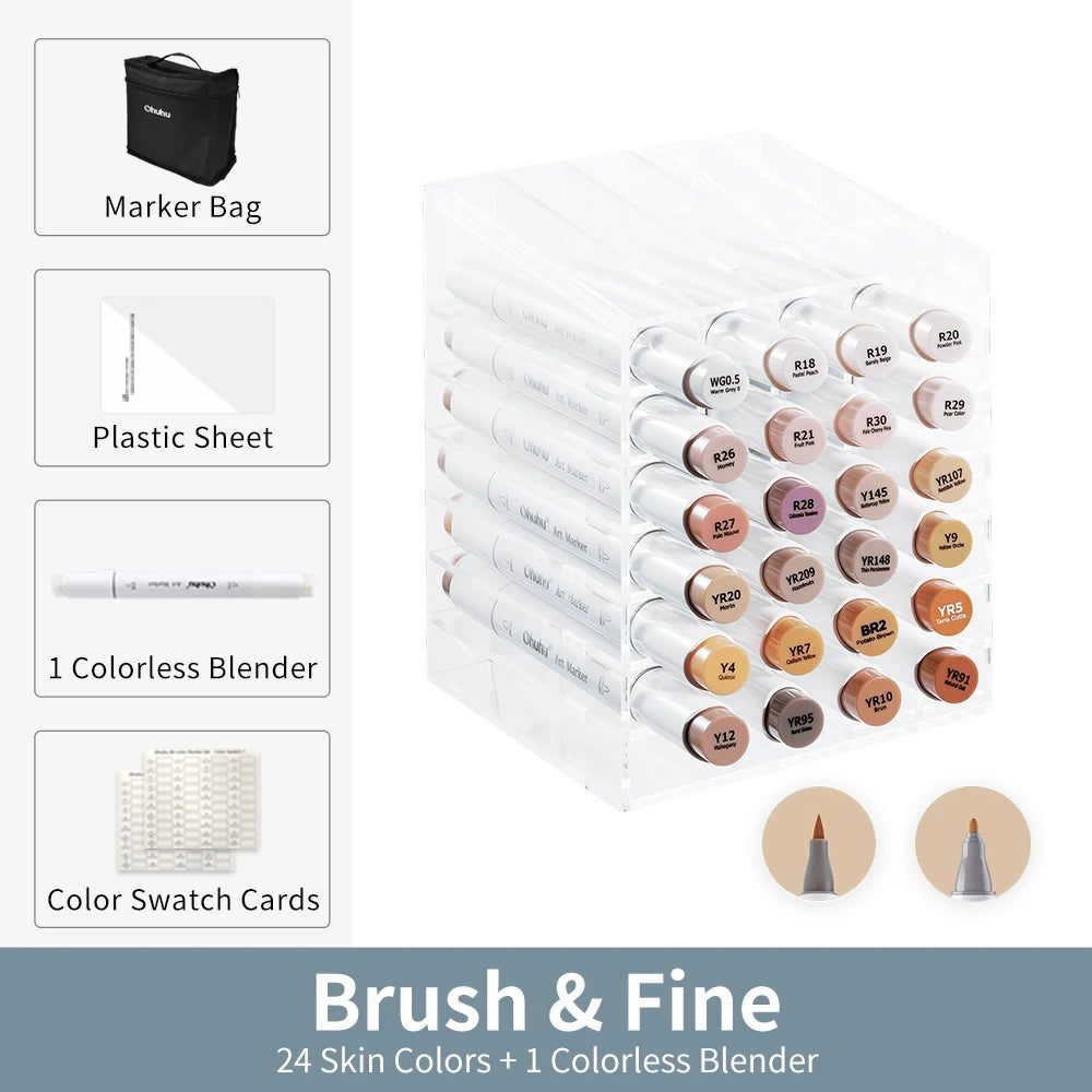 Marker Pen Set Color Dual Tips