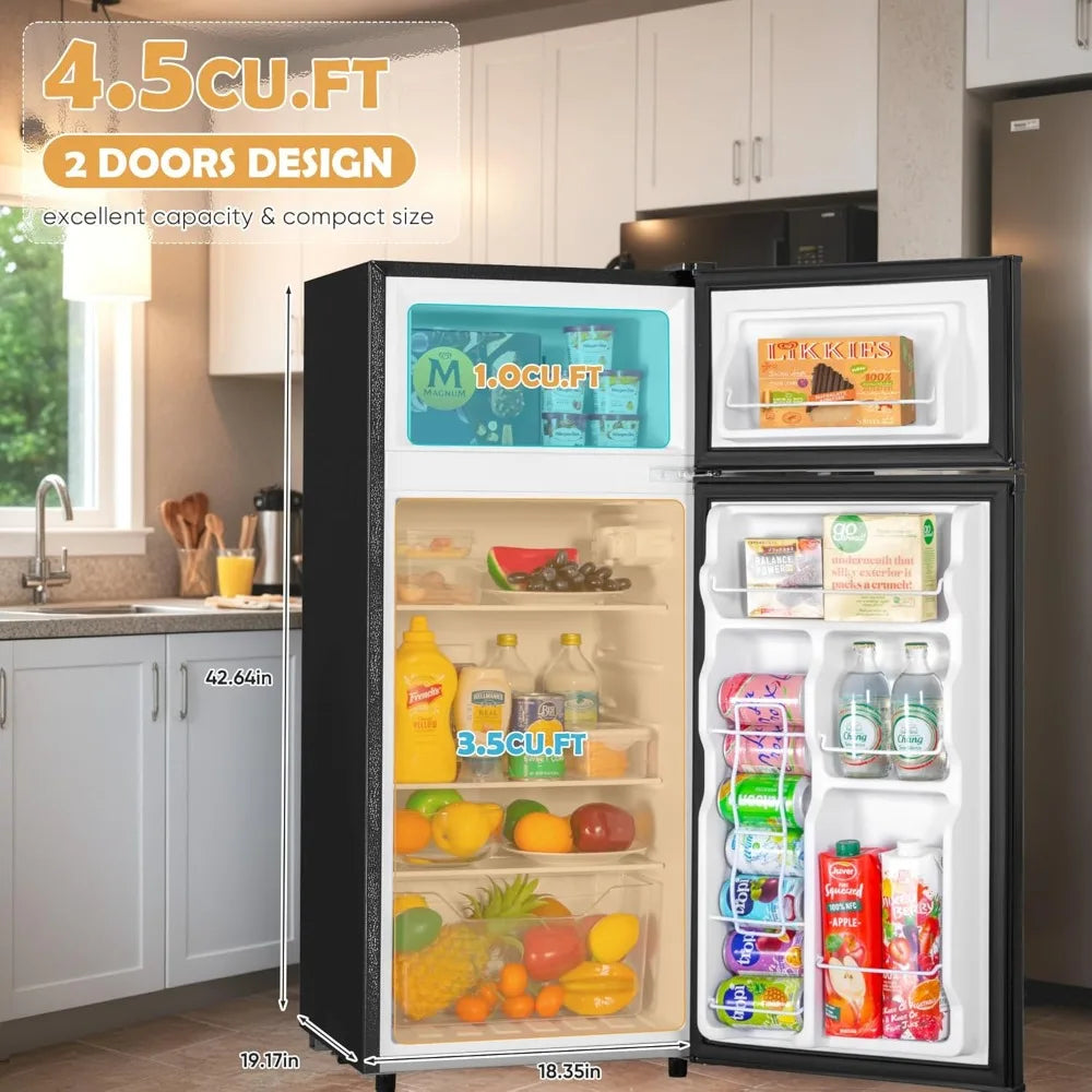 Small Refrigerator with 2 Doors for Kitchen
