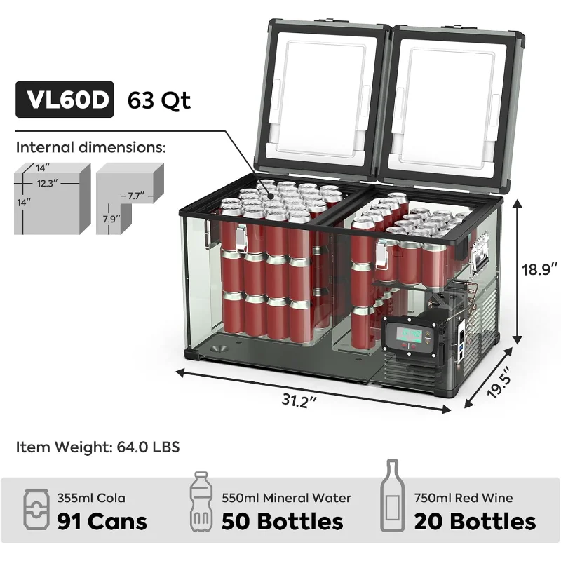 Portable Refrigerator with SECOP Compressor