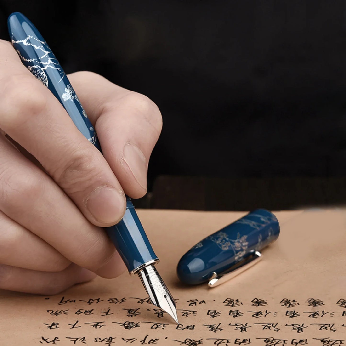 Fountain Pen Rabbit Year with Gold Carving