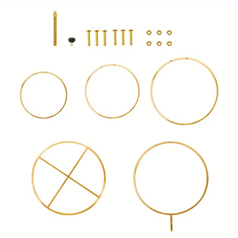 Gold Metal Flower Arch Frame Decoration