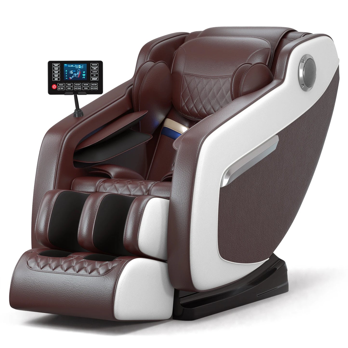 Massage Chair Recliner w/Full Body Airbag to Assemble with Bluetooth Speaker & Foot Roller