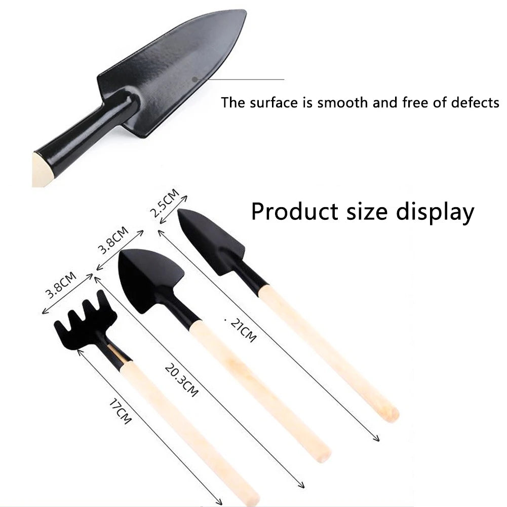 3Pcs Shovel Rake Spade Set