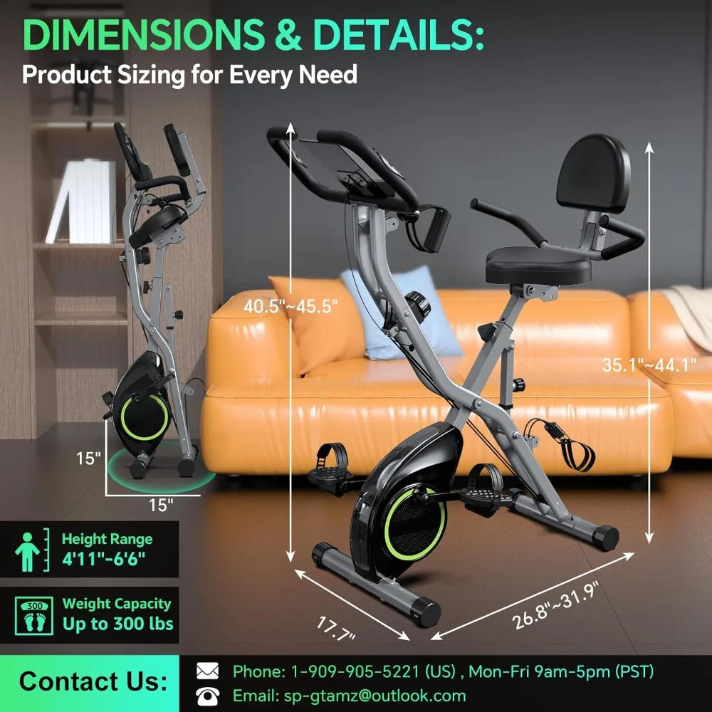 Stationary Foldable Exercise Bike