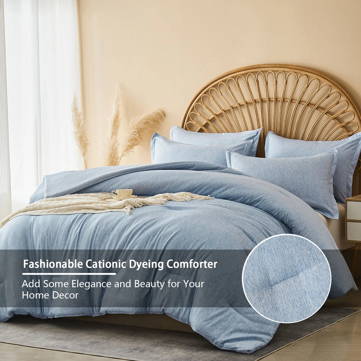 Cationic Dyeing Process Comforter Set