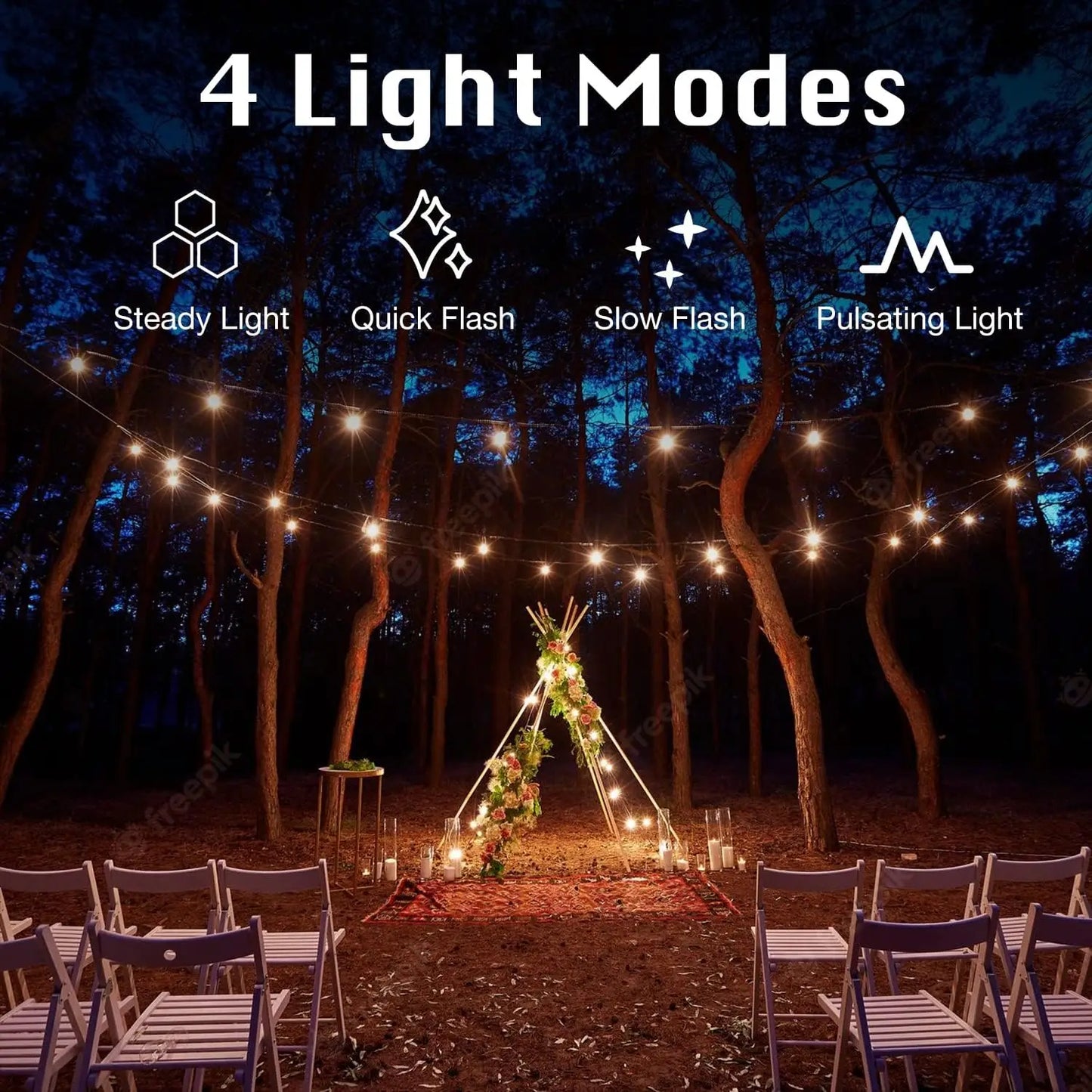 Patio Solar String Lights