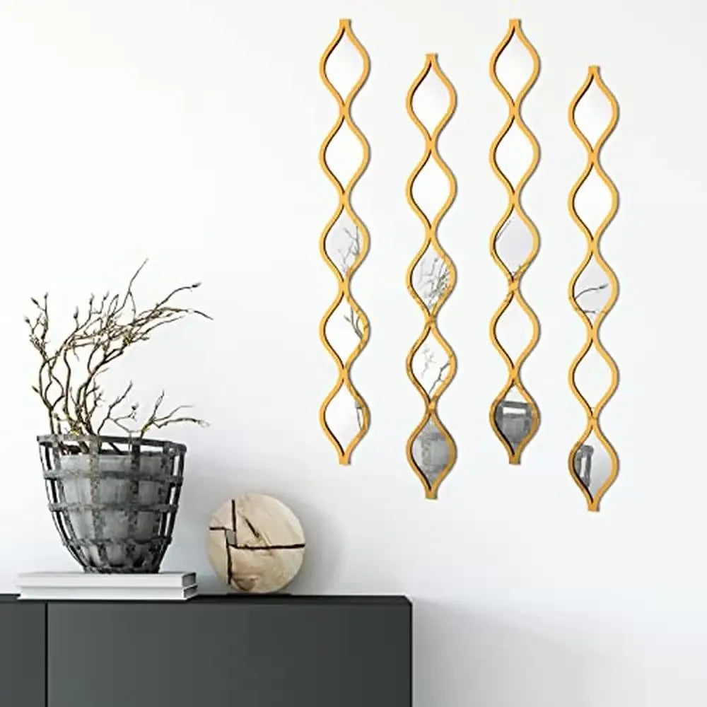 Vintage Teardrop Mirror Wall Art Bohemian Style