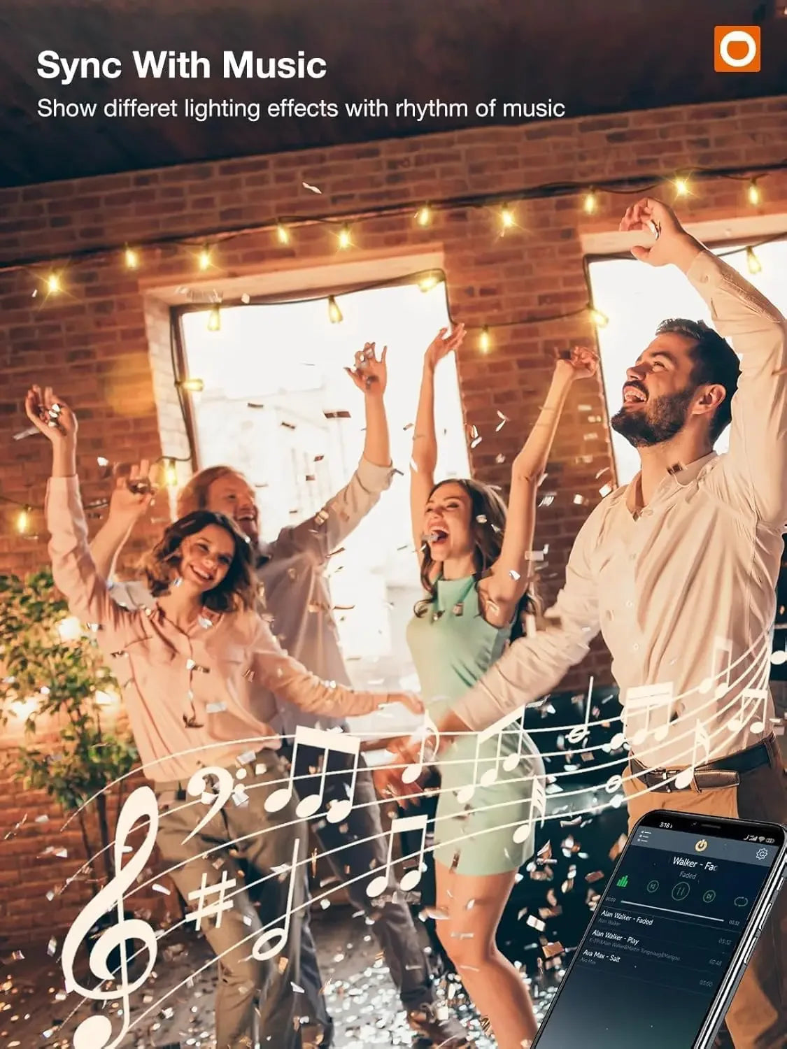 Patio String Lights Waterproof