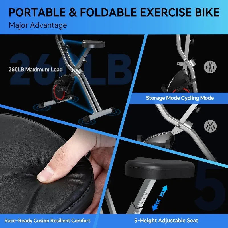 Foldable Exercise Bike for Small Places