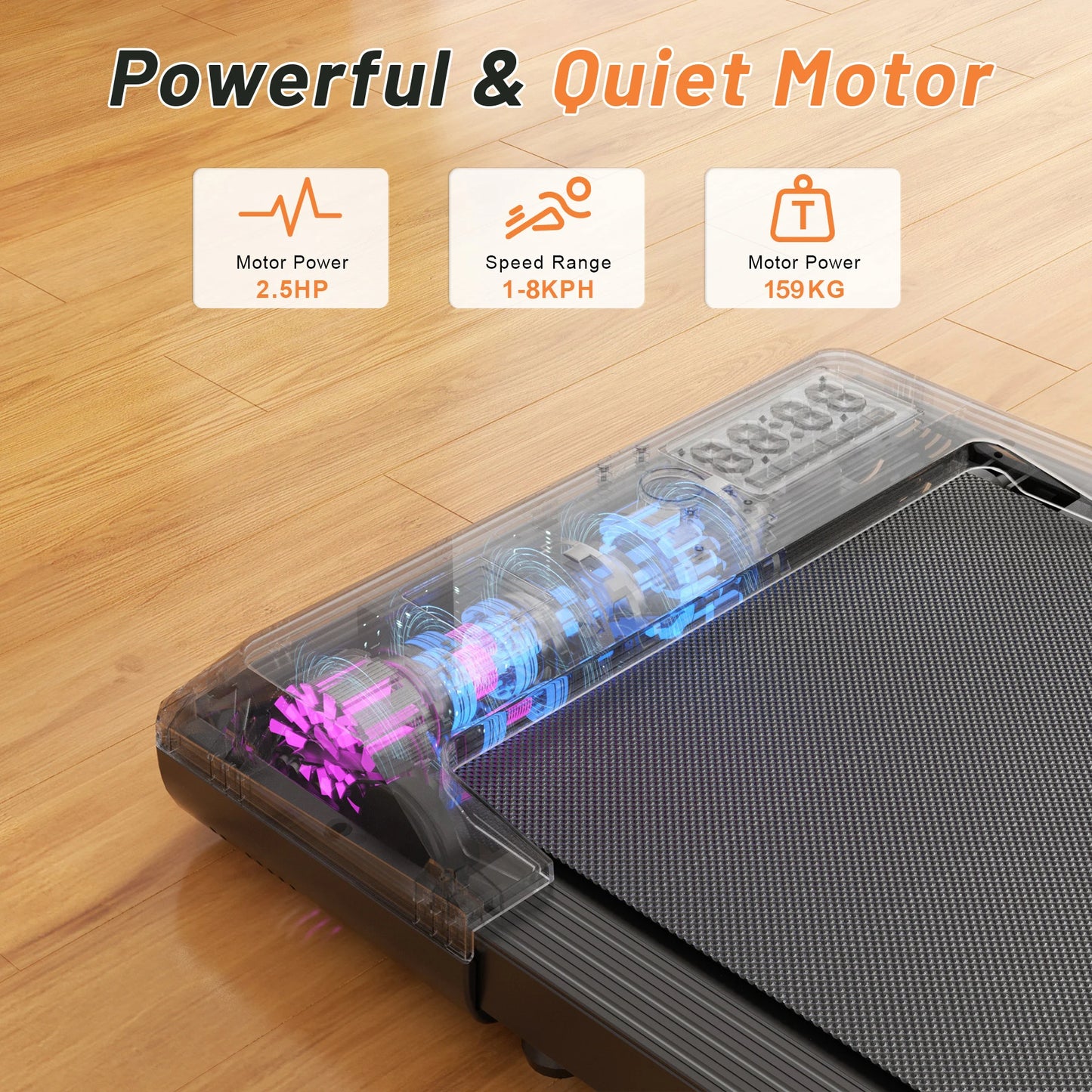 Extended Belt Treadmill Data Monitor Walking Pad