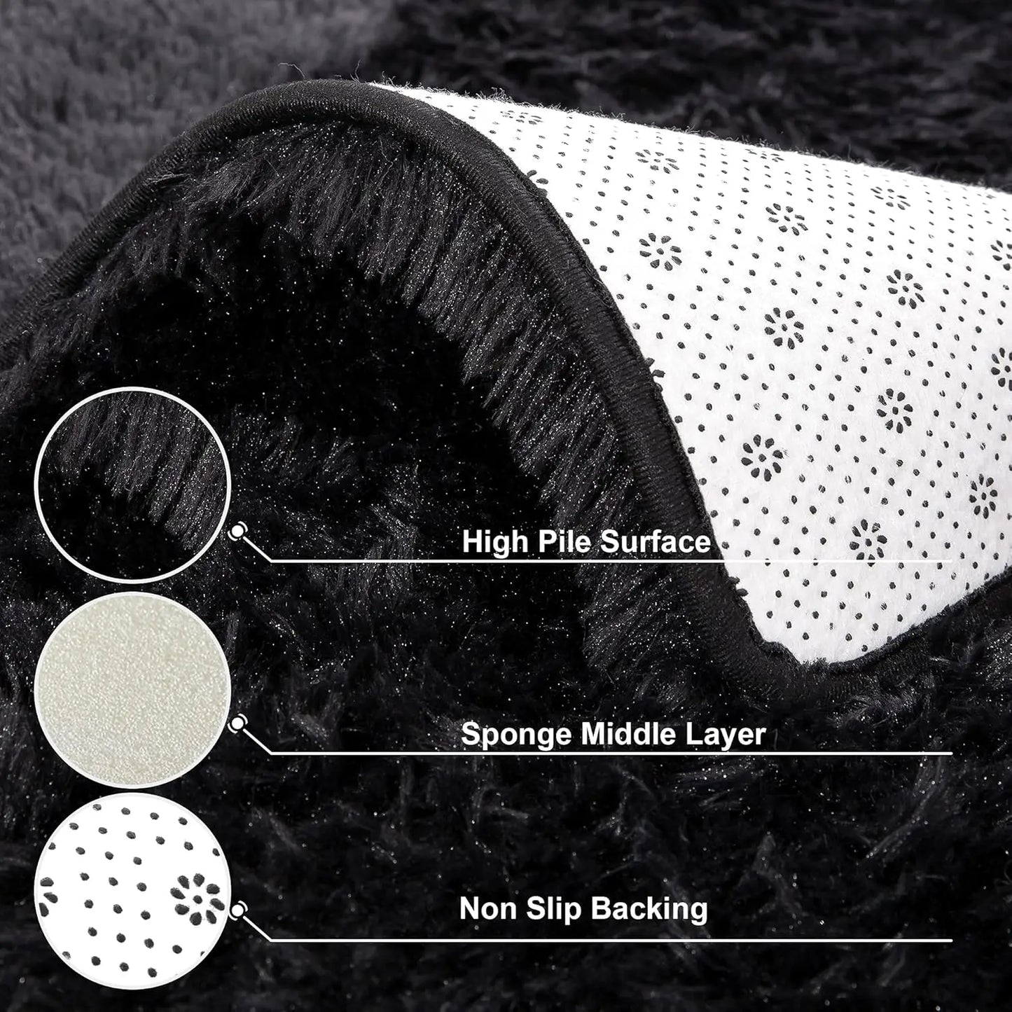Plush Fluffy Ultra Soft Indoor Modern Rugs