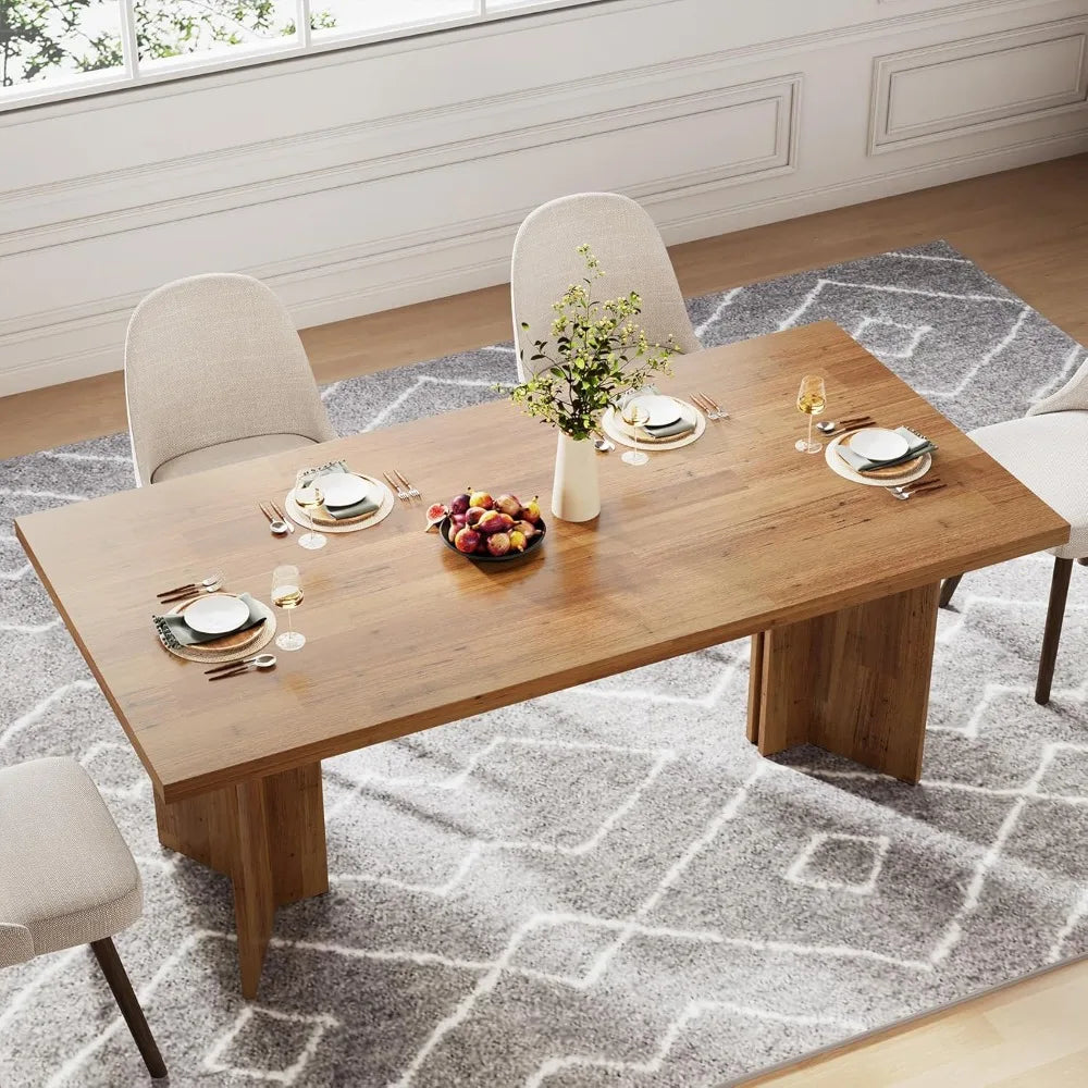 Rectangular Spacious Dining Tabletop